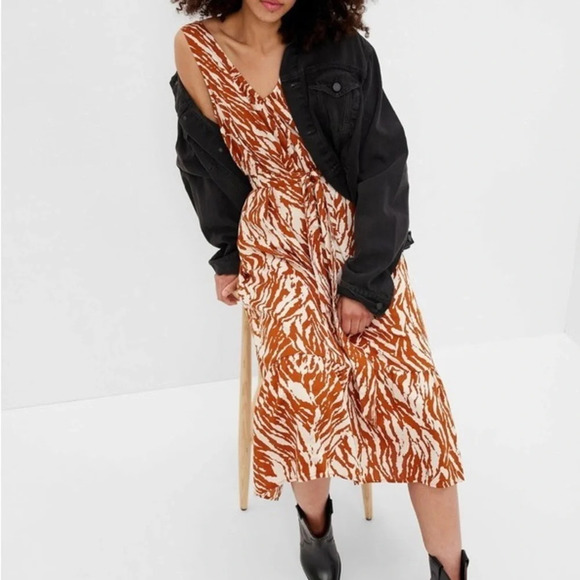 Japna Tropical Print Sundress Tie Waist‎ Size Large NWT - Picture 1 of 7